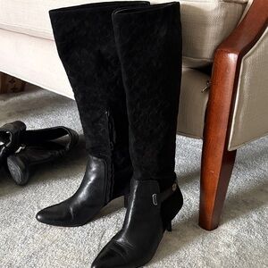 Coach Black Over the Knee Boots